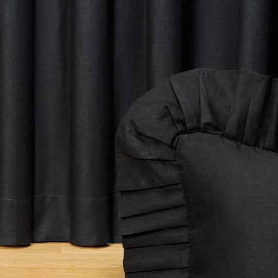 Donna Sharp Black Night Gathered Cotton Queen Bedskirt