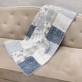 thumbnail image 1 of Donna Sharp Blue Pastures Quilted Pieced Cotton Throw, 1 of 7