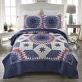 thumbnail image 1 of Donna Sharp Americana Bluefield Star UCC 2PC Twin Quilt Set, 1 of 8