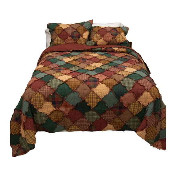 Donna Sharp Campfire Full/Queen Ragged Pieced Cotton Lodge Quilt