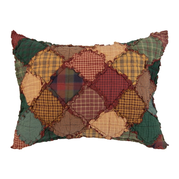 Donna Sharp Campfire Lodge Decorative Ragged Pieced Cotton King Pillow Sham