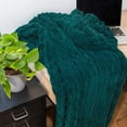 thumbnail image 1 of Donna Sharp Chenille Knitted Peacock Throw, 1 of 10