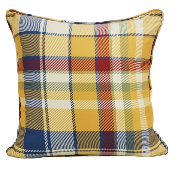 Donna Sharp Chesapeake UCC Plaid Square Decorative Throw Pillow