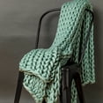 thumbnail image 1 of Donna Sharp Aqua Chunky Knit Woven Throw Blanket, 1 of 7