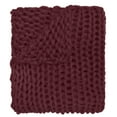 thumbnail image 1 of Donna Sharp Chunky Knitted Merlot Throw, 1 of 9