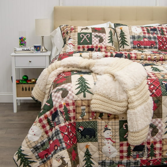 Your Lifestyle Holiday Dream 3PC Queen Quilt Set