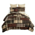 thumbnail image 1 of Donna Sharp LJ Plaid 3PC King Whole Cloth Cotton w/ Ragging Quilt Set, 1 of 8