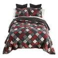 thumbnail image 1 of Donna Sharp Lumberjack 3PC Queen Whole Cloth Cotton w/ Ragging Quilt Set, 1 of 11
