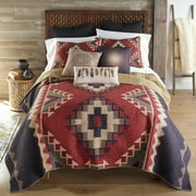 Donna Sharp Mojave Red 3PC Polyester King Quilt Set -Southwest Design Quilt and Shams - Machine washable