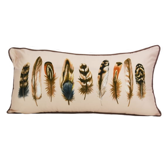Donna Sharp Mojave Red Feather Decorative Pillow - Southwest Rectangle Décor Pillow - Machine washable