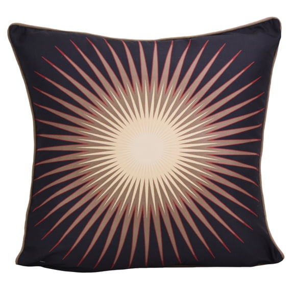 Donna Sharp Mojave Red Starburst Polyester Decorative Pillow - Southwest Square Décor Pillow - Machine Washable