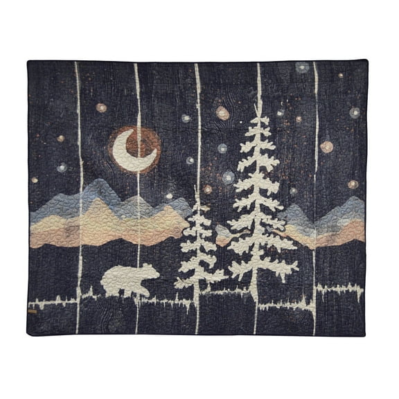 Donna Sharp Moonlit Bear Cotton Rustic Lodge Decorative Throw