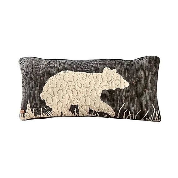 Donna Sharp Moonlit Bear Cotton Lodge Decorative Quilted Square Throw Pillow
