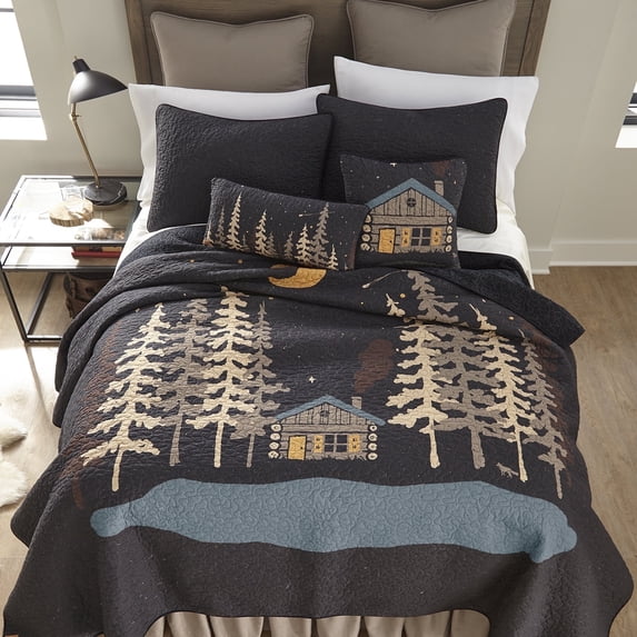 Donna Sharp Moonlit Cabin Cotton Twin Rustic Lodge Quilt