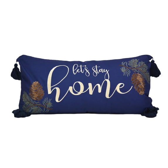 Donna Sharp Pine Boughs Let's Stay Home Decorative Pillow