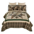 thumbnail image 1 of Donna Sharp Pine Star 3PC Pieced Cotton & Embroidered King Quilt Set, 1 of 9