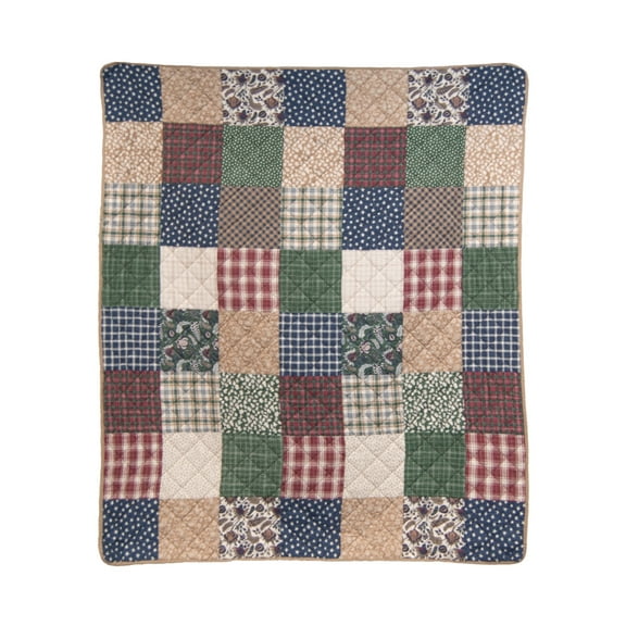 Donna Sharp Rustic Paisley Cotton and Pieced Throw Blanket