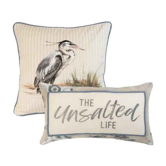 Donna Sharp Seascape 2PC Decorative Coastal Cotton Pillow Set