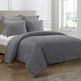 thumbnail image 1 of Donna Sharp Seville Grey 3pc Cotton Comforter Set,  King, 1 of 10