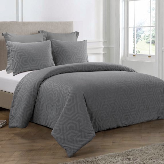 Donna Sharp Seville Grey 3pc Cotton Comforter Set, King