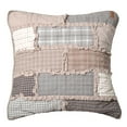 thumbnail image 1 of Donna Sharp Smoky Cobblestone Pieced Cotton Patchwork Decorative Throw Pillow, 1 of 5