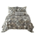 thumbnail image 1 of Donna Sharp Smoky Mountain Ragged Pieced Patchwork Cotton King Quilt, 1 of 7