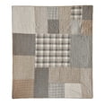 thumbnail image 1 of Donna Sharp Smoky Square Neutral Patchwork Pieced Cotton Throw, 1 of 5