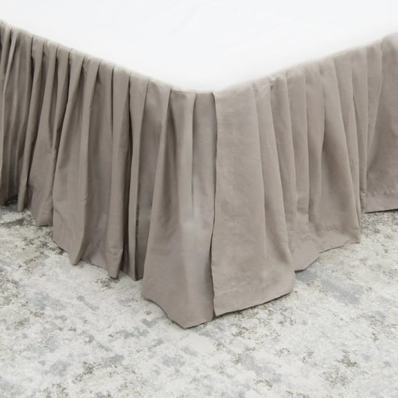 Donna Sharp Smoky Taupe Gathered Cotton Queen Bedskirt
