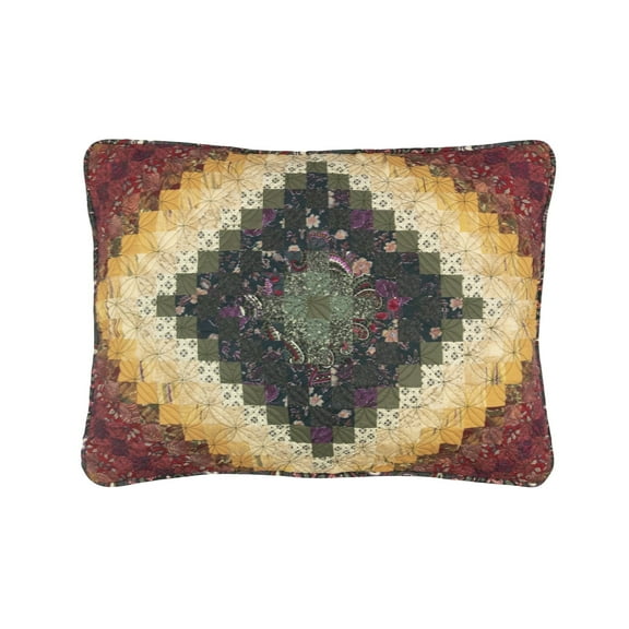 Donna Sharp Spice Postage Stamp UCC Standard Pillow Sham Multicolored Pattern