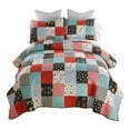 thumbnail image 1 of Donna Sharp Wild One Patch Pieced Cotton Queen 3PC Quilt Set, 1 of 9