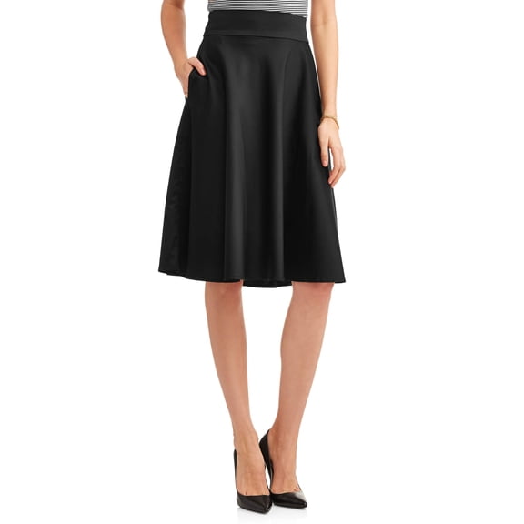 Donna Sorento Skirt Women's XL Black Midi with Pockets