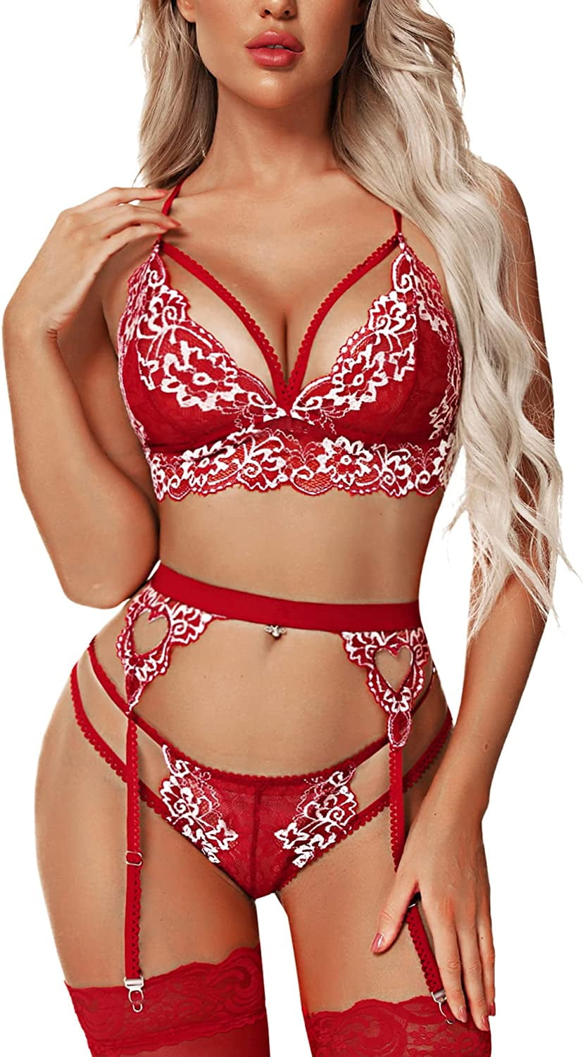  Donnalla Womens Sexy Lingerie Set Lace Bra and Panty