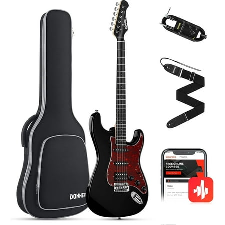 Donner 39 Inch Electric Guitar, ST Electronic Guitar for Beginner Intermediate, Red