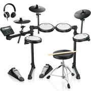 Donner Adults Electric Drum Set 31 Kits and 450+ Sounds, Throne, Headphones, Sticks, USB MIDI, DED-200 Lite