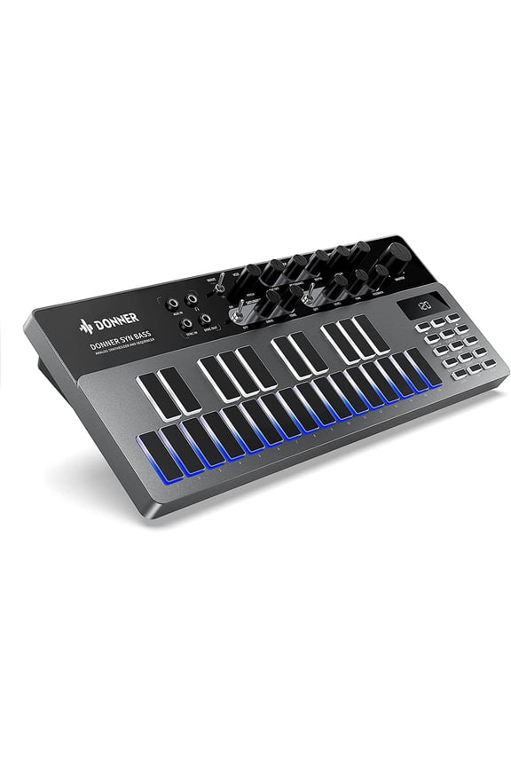 B1 Controller, Analog Bass Synthesizer and Sequencer with 128 Patterns, Saturation & Delay Effects, LED Display and MIDI IN/OUT