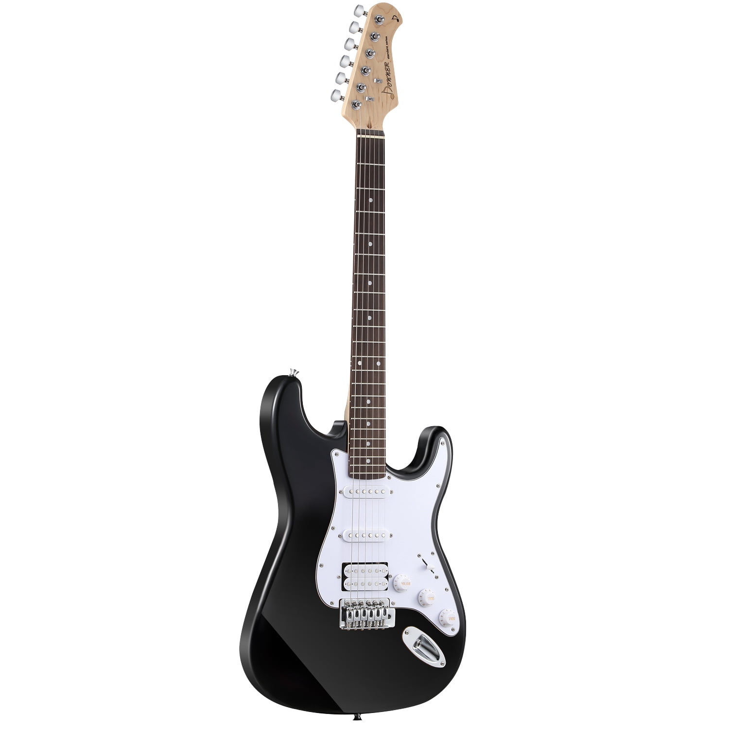 Donner Beginner 39" Electric Guitar Kit with Amplifier, Bag, Digital Tuner, Capo, Strap, String, Cable, Picks, Black, DTL-100