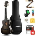 thumbnail image 1 of Donner Concert Ukulele Professional 23 Inch Mahogany Ukulele for Adult Beginner Kid Ukele Bundle with Online Lesson Gig Bag Aquila String Pick Tuner Strap Cloth, 1 of 8