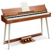 Donner DDP-80 PLUS Digital Piano 88 Key Weighted Keyboard, Supports USB-MIDI and Headphones, with Three Pedal, Power Adapter, Brown