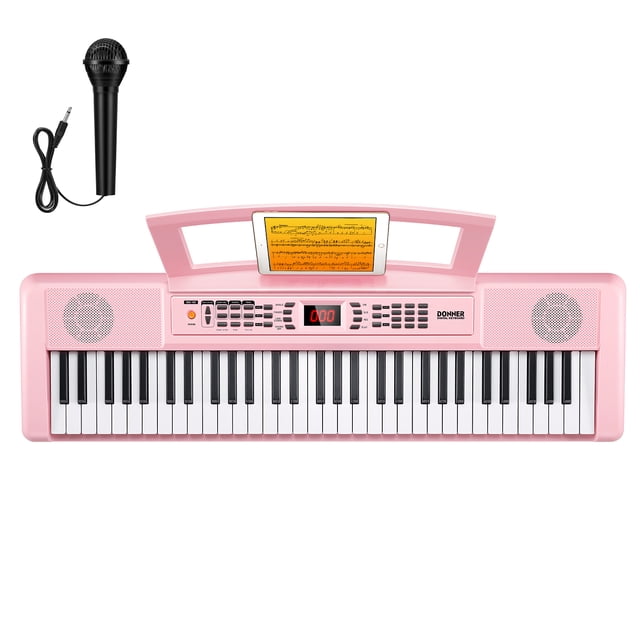 Programable Keyboard All Key Programable Donner DEK-100 61-Key Beginner Electric Piano Keyboard, 128 Tones ...