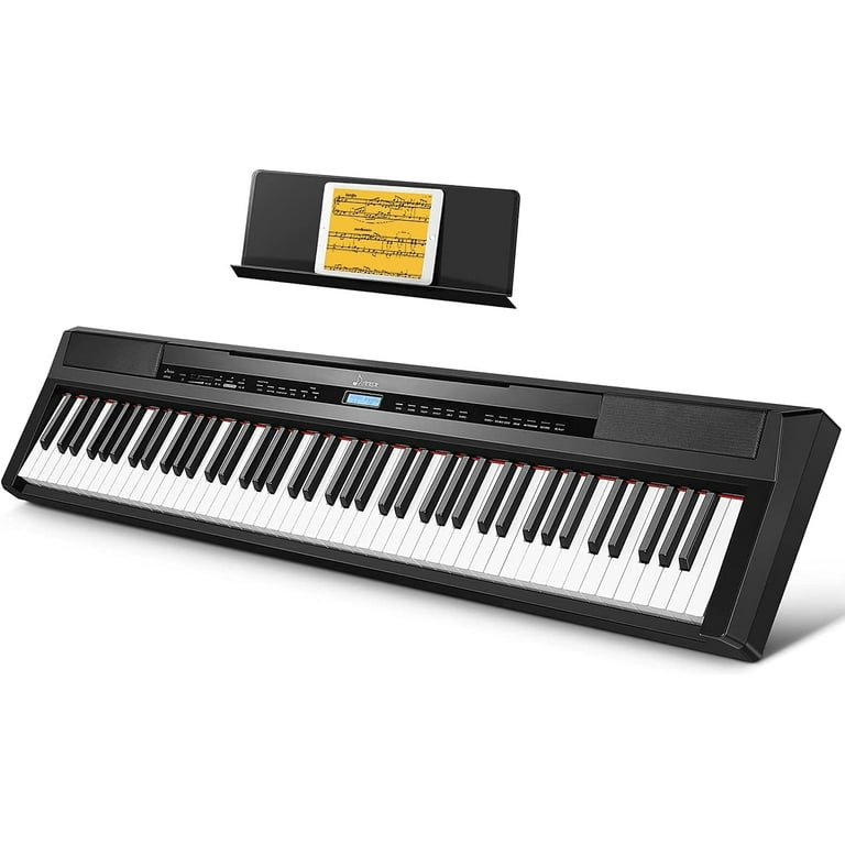 YAMAHA P125 88-Key Weighted Action Digital Piano with Power Supply and  Sustain Pedal, Black