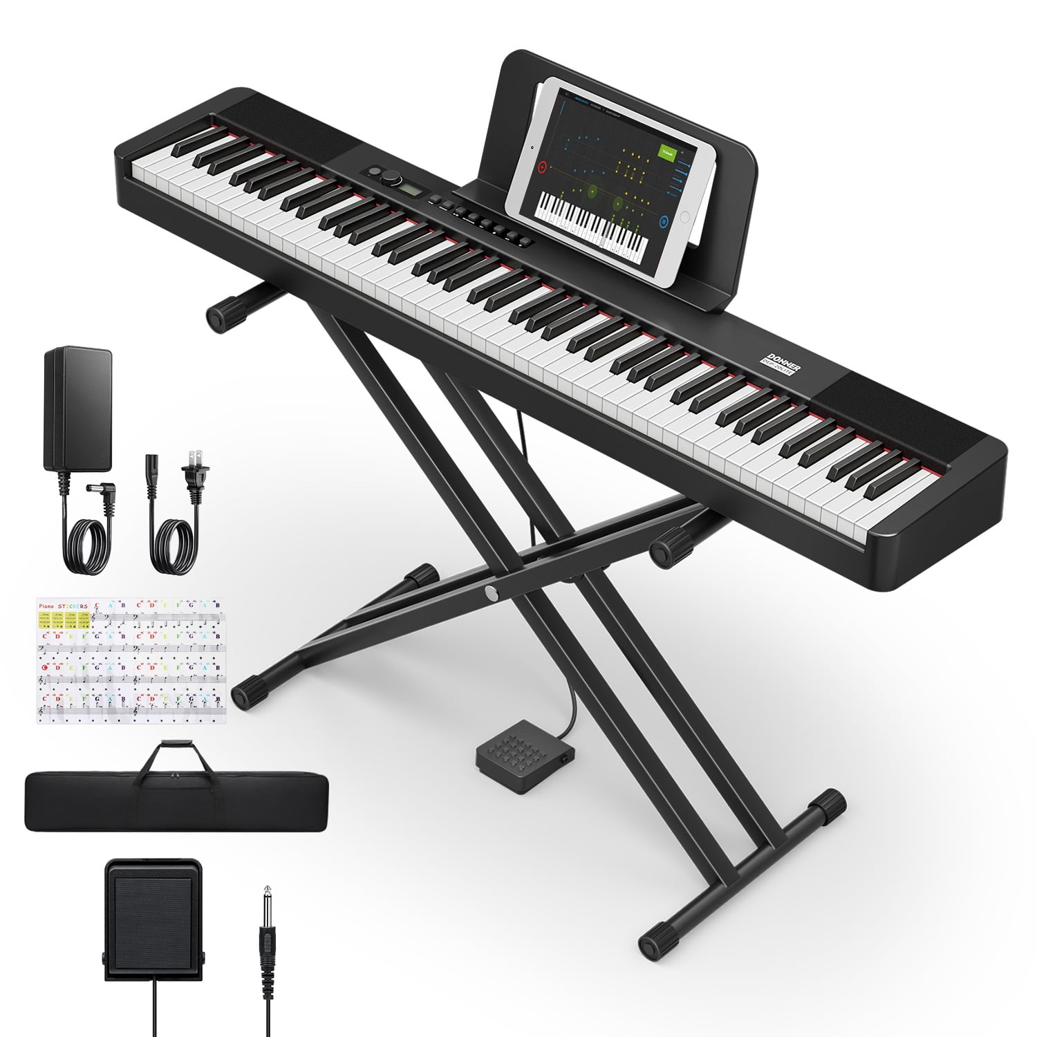 Donner DEP20 Lite Beginner Digital Piano 88 Key Weighted Full