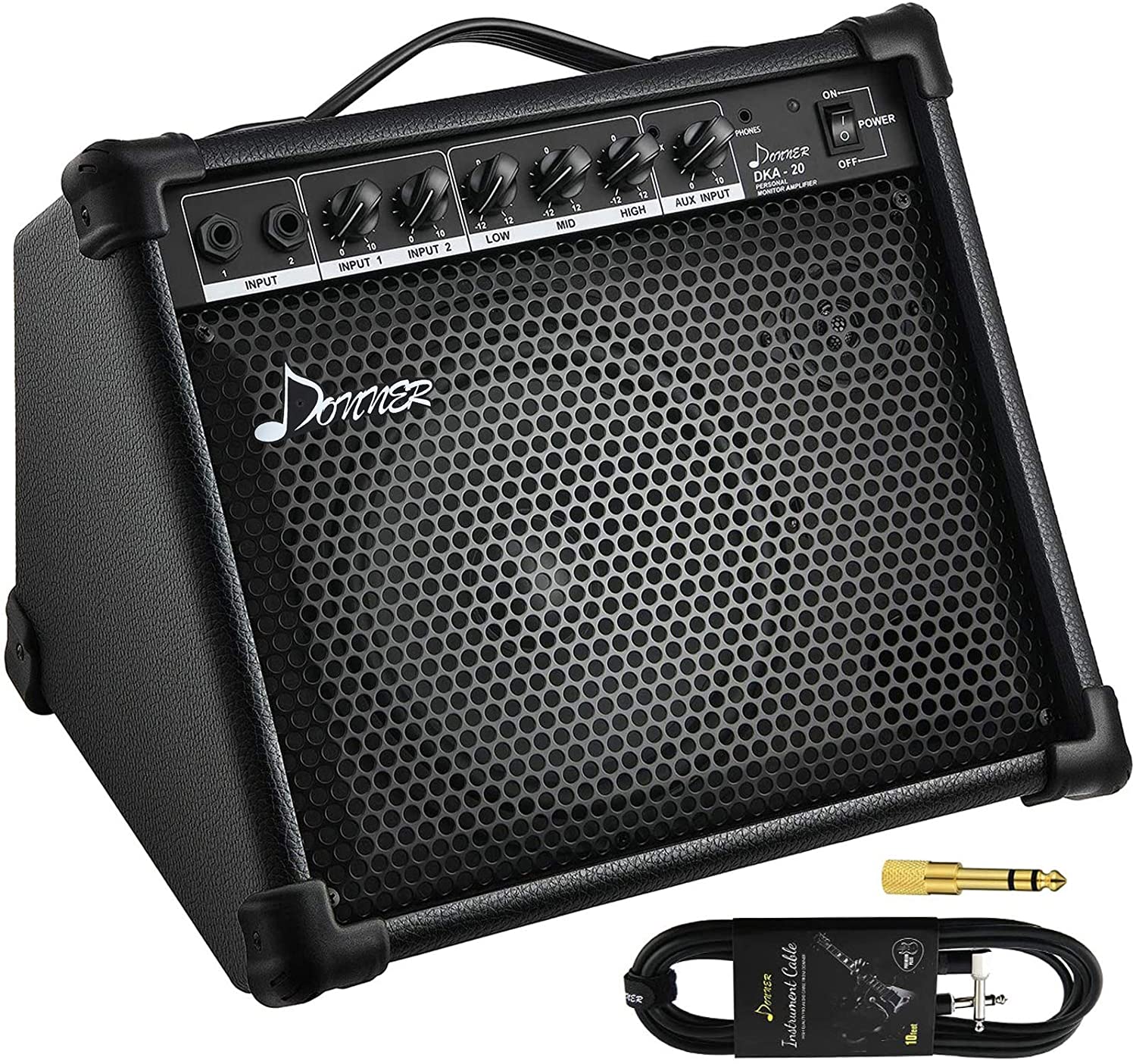 Donner Electric Drum AMP, 80Watt Wireless Electronic Drum Amplifier Professional DDA80