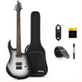 thumbnail image 1 of Donner Beginner Electric Guitar Kits, Solid Body 6 String 39" Adults Guitars for Gift DMT-100, Black, 1 of 9