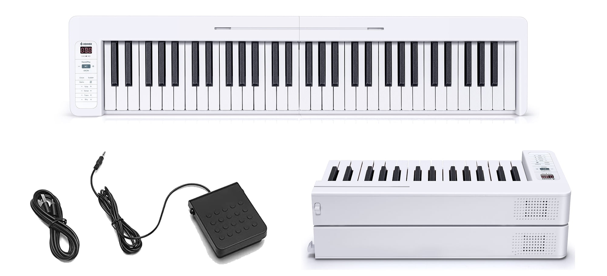 Pre-Owned Donner DP-06 Folding Bluetooth Keyboard Piano 61-Key