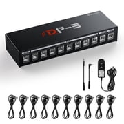 Donner DP-3 Guitar Pedal Board Power Supply, 10 Isolated DC Outputs for 9V/12V/18V Effect Pedals, Multi-Output Pedalboard Power Supply for Guitar Effects