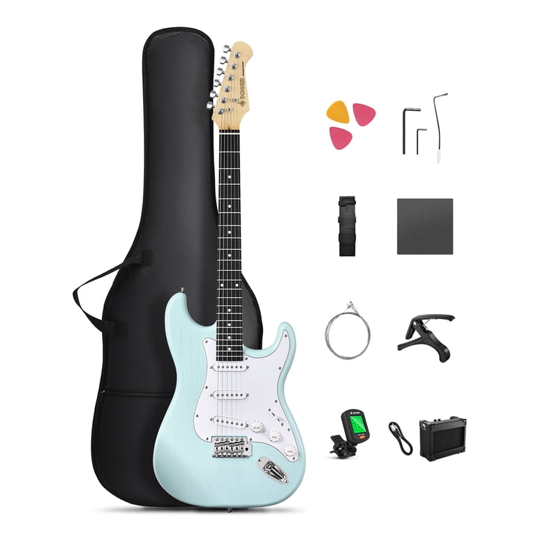Donner Beginner Electric Guitar Kits with AMP Green - Walmart.com