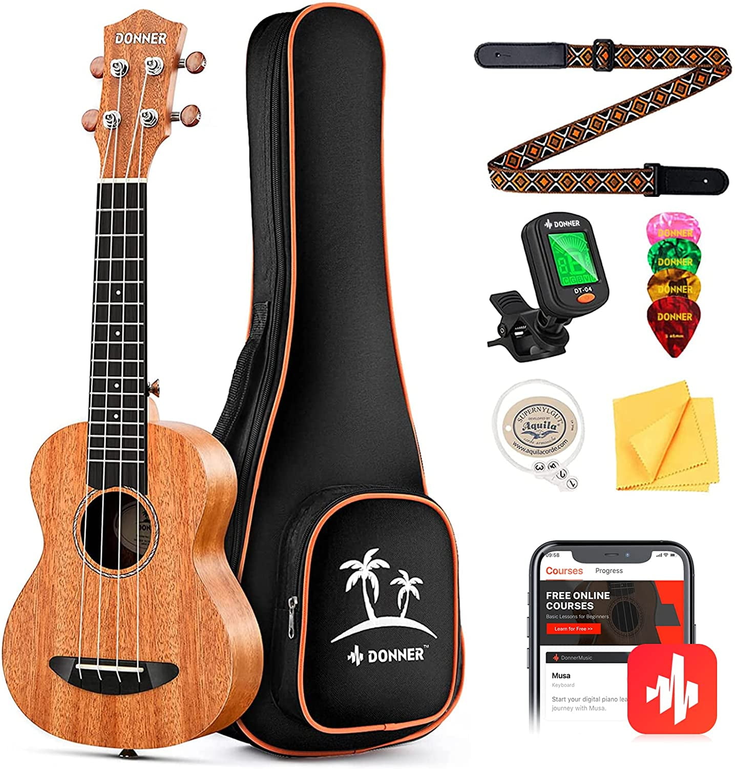 Soprano Ukulele Beginner 21 Inch with Bag - 3rd Avenue - FREE 1 Month  Lessons