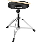 Donner Drum Throne Set, Padded Seat Height Adjustable Drum Stools for Adult and Kids, 5A Drumsticks Included