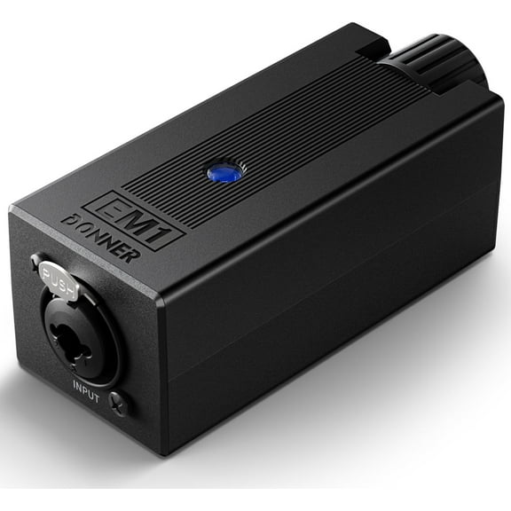 Donner EM1 Portable Analog Headphone Amplifier, Rechargeable in-Ear On-Ear Monitor Amplifier Stereo Headset Earphone Amp, with Volume Control, Audio Booster, XLR, TRS Input, 3.5mm Output Jack, Black