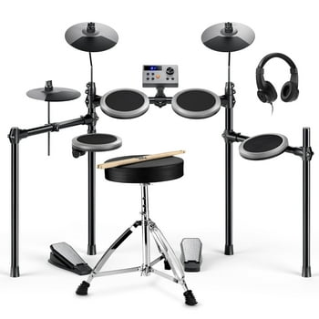 Donner Electric Drum Set for Kids Beginner Christmas Birthday Gift, 150+ Sounds, Quiet Mesh Pad, DED-70 New